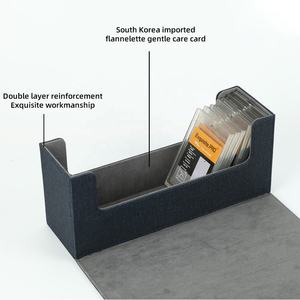 Kotak Penyimpanan Kartu Kulit PU Hitam Torson dengan Magnet, Aksesoris Permainan Papan, Kartu Permainan, Tempat Kartu Trading untuk Yugioh Top Loaders - Product Image 3