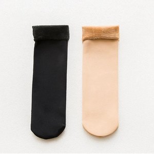 Mùa Đông Vớ Sang Trọng Ấm Áp Sàn Nhà Thoải Mái Của Phụ Nữ Bán Buôn Vớ Len Nhung Dày Vớ Nhiệt - Product Image 1