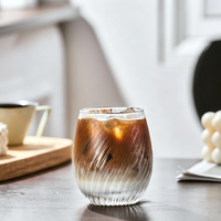 Gobelet à jus moderne sans pied ni couvercle en verre sodocalcique, écologique, compatible lave-vaisselle et micro-ondes, pour usage domestique et mariages, couleur unie