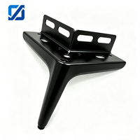 Patas Metálicas en Forma de L para Muebles, Soporte de Montaje en Ángulo de 90 Grados, Patas Cónicas con Tapas para Sofá, Gabinete, Cómoda, Cocina
