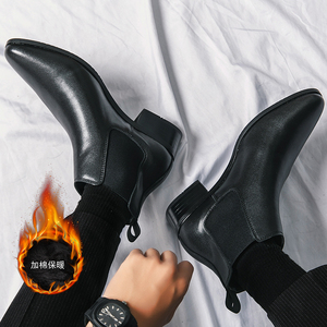 2119 inverno stivaletti uomo-1 scarpe in vera pelle peluche <span class=keywords><strong>chelsea</strong></span> stivali <span class=keywords><strong>con</strong></span> <span class=keywords><strong>tacco</strong></span> - Product Image 5