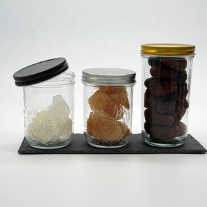 Frasco de Vidrio Transparente Cónico de Boca Ancha de 86 mm para Germinar, Frasco de Vidrio de 8 oz con Tapas Metálicas de 66 mm y 86 mm y Colador para Conservas, Mermeladas y Jugos de Verduras - Product Image 3