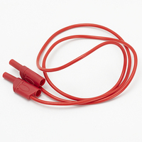 Daiertek Fiche banane de sécurité mâle CX-3050 à mâle 4mm Double fiche banane Prise banane et fil 0.3 mètres