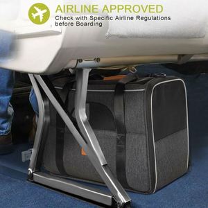 Free Sample <b>Cat</b> Carrier Pet Travel Carrier Bag Airline Approved Folding <b>Fabric</b> Pet Carrier for Small Dogs Puppies Medium <b>Cats</b> - Product Image 2