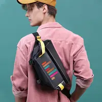 Crelander 2021 yeni Bluetooth sürümü akıllı Pix LED sırt çantası DIY dinamik göğüs tek kollu çanta için Led ekran ile kadın erkek