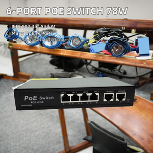 Commutateur réseau PoE 6 ports NB/TAIHUAN FG-4842QGS 4+2 10/100M & 1000M Uplink IEEE 802.3af/at 78W pour système de sécurité - Product Image 2