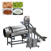 Automatische snack popcorn kruidenmixer aardappelchips smaakmachine voor maïs-puff snacks met oliesprayfunctie