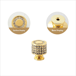 Modern European Zinc Alloy <strong>Diamond</strong>-Inlaid Gold Handles-Durable Antirust Easy Installation Kitchen Bedroom Bathroom Hotel Drawer - Product Image 5