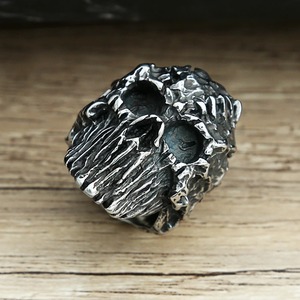 yunnique Skull <b>Ring</b> Men's <b>Titanium</b> Steel Halloween Jewelry Retro Hip Hop Fashion <b>Ring</b> Size 7 8 9 10 11 12 13 - Product Image 3