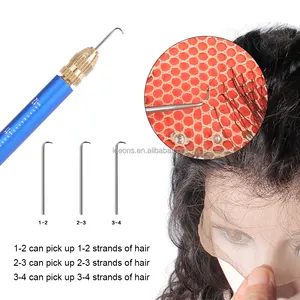 Wholesale 1-2/2-3/3-4 Lace Crochet Hook Ventilating Needles Holder For Lace Wig Closure Frontal Hair Weaving And Repair Tools