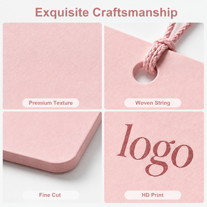 Étiquette volante personnalisée rose en papier pour vêtements, élégante pour boutique, mode, lingerie, cadeau, marque de luxe - Product Image 2