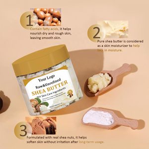 Etiqueta privada Manteca de karité Cuidado corporal Raw Venta al por mayor a granel 100% Puro Natural Orgánico Refinado Sin refinar Manteca de karité cruda - Product Image 2