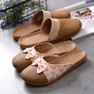 Zapatos de verano para mujer, zapatillas de playa, chanclas, zapatillas planas de lino transpirables, zapatillas informales con lazo de lino para mujer, sandalias, zapatos - Product Image 3