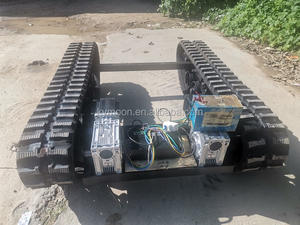 แชสซีรถตีนตะขาบยาง แชสซีรถตักขนาดเล็กแบบตีนตะขาบ ชิ้นส่วนเครื่องจักรก่อสร้างแบบตีนตะขาบยาง มอเตอร์หุ่นยนต์ แชสซีแท่นหุ่นยนต์ - Product Image 5