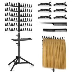 D Cross-Border Retractable <b>Braided</b> Hair Rack Grade Remy Hair Extension Floor-Standing Tool for <b>Wig</b> and Dirty Braid Hair Styling - Product Image 5
