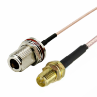 Conector Hembra Tipo N OEM de Fábrica para Panel y Conector Macho RP-SMA para Cable Coaxial RF RG316 RG316U