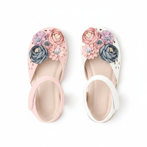 Sandalias OZKIZ Estilo Coreano con Punta Abierta para Niñas de 2 a 7 Años, Transpirables, de Verano, con Decoración Floral, Venta al Por Mayor - Product Image 2