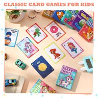 Ensemble de 7 jeux de cartes classiques en papier pour enfants (Go Fish, Old Maid, etc.) Cadeaux de fête emballés pour plus de 4 ans, en boîte