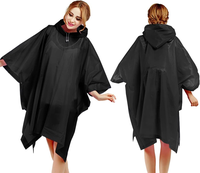 Bleu foncé adulte EVA imperméable léger à capuche pluie pour Poncho réutilisable pour la randonnée Camping utilisation d'urgence imperméable