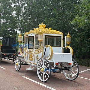 Nuevo Carro de Boda en Venta, Carroza Eléctrica Estilo Cenicienta, Carroza Real con Caballos para Niñas, Carroza de Cenicienta - Product Image 6