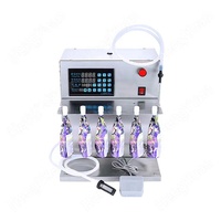 Distributeur semi-automatique électrique HY-5A-6 à 6 têtes pour sachets souples, lait de soja, huile, liqueur, jus, plastique, 5L/minute, moteur, garantie 1 an, pour boissons