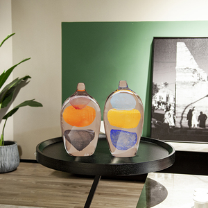 Tre colori all'interno di un paio di <span class=keywords><strong>oggetti</strong></span> decorativi di cristallo di arte <span class=keywords><strong>vintage</strong></span> decorazione <span class=keywords><strong>per</strong></span> <span class=keywords><strong>la</strong></span> <span class=keywords><strong>casa</strong></span> - Product Image 3