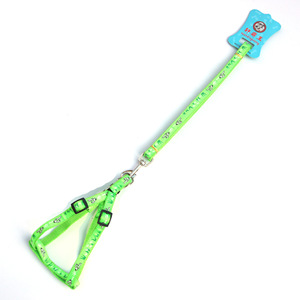 Set <span class=keywords><strong>Harness</strong></span> hewan peliharaan poliester pabrik nilon lembut murah terbaru tali anjing motif kustom untuk anak anjing kecil - Product Image 3