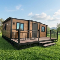 Casa Contenedor Prefabricada Expandible de 20 pies/40 pies, Casa Plegable Portátil, Mini Casa de 2, 3 o 5 Dormitorios con Sala de Estar