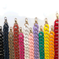 Tas rantai ponsel Multi warna, dompet tas tangan warna polos Matte, rantai 45cm dapat dilepas, aksesori tas ponsel wanita