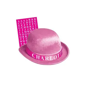 Personalized Pink Bowler Hat for Hen Party Breast Cancer Awareness