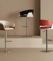Tabouret de bar contemporain rembourré, réglable en hauteur et pivotant, pour salle à manger et projets professionnels (vente en gros)