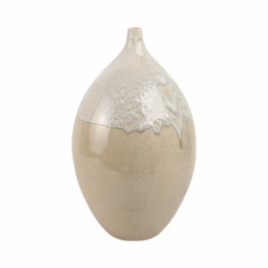 Vaso in ceramica scultoreo arrotondato con finitura testurizzata per soggiorno, camera da letto, decorazioni per la casa - Product Image 3
