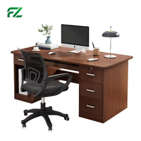 Bureau d'ordinateur moderne verrouillable pour la maison et le bureau avec tiroir, poste de travail en aluminium, écologique, anti-rayures, durable