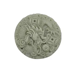 מותאם אישית בורמה אמרלד ג 'יידה אבן דרקון תליון קסם טבעי תליונים מתנה של נשים יוניסקס - Product Image 1