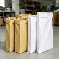 Sacs en papier kraft composites en PP tissé avec doublure en HDPE robuste, conçus sur mesure pour l'emballage du ciment, des colorants et des produits chimiques