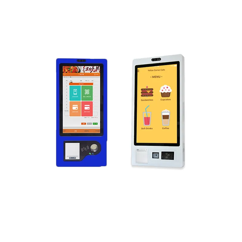 Crtly Ticket Self Service Kiosk Betaling Windows10 Restaurant Self Order Kiosk Self Checkout Machine Muur Gemonteerde Kiosk