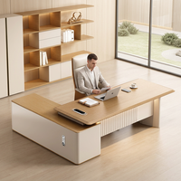 Table de bureau intégrée de direction, style moderne et luxueux, en bois, ergonomique, écologique, fabrication directe usine OEM ODM
