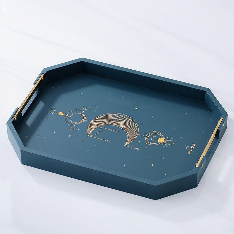 ถาดสีน้ำเงินรูปดาวแปดแฉก