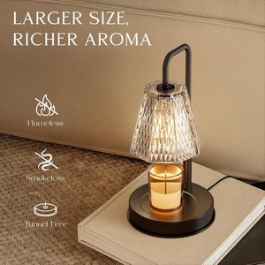 Lámpara Calentadora de <span class=keywords><strong>Velas</strong></span> Ajustable en Altura y con Intensidad Regulable, con Temporizador, Calentador Eléctrico de <span class=keywords><strong>Cera</strong></span> sin Llama <span class=keywords><strong>para</strong></span> <span class=keywords><strong>Velas</strong></span> en Frasco, Decoración del Hogar - Product Image 2