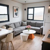 Maison conteneur en acier extensible de luxe de 20 pieds avec murs en verre, atelier préfabriqué pour usage domestique ou bureau
