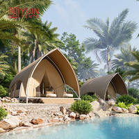 Tente de Luxe Glamping Safari pour Hôtel Resort, Tente Hôtelière de Luxe Modèle « Swiss Cottage »