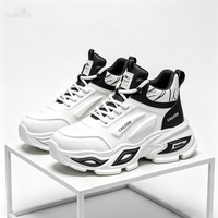 Nouvelles chaussures de marche décontractées et élégantes TEC pour hommes, en PU, à lacets, légères, respirantes, toutes saisons, augmentant la taille