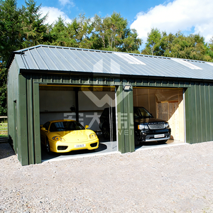 Atelier de réparation automobile préfabriqué personnalisé en structure acier au design moderne, <span class=keywords><strong>garage</strong></span> <span class=keywords><strong>conteneur</strong></span> modulaire, petites boutiques de rue - Product Image 5