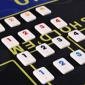 Jeu de tuiles Rummikub en mélamine, édition voyage, jeu de société de stratégie de correspondance des numéros pour réunions familiales et événements juifs - Product Image 5
