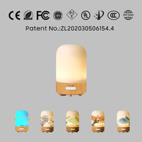 Diffuseur d'huiles essentielles électrique ultrasonique Mini humidificateur d'air intelligent Diffuseur d'arômes portable pour le bureau et la décoration