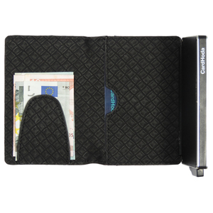 CardHoda Aluminum <b>RFID</b> <b>Blocking</b> <b>Wallet</b> With Genuine Leather Lining Fold Closure Minimalist Design Short Card Holder - Product Image 2