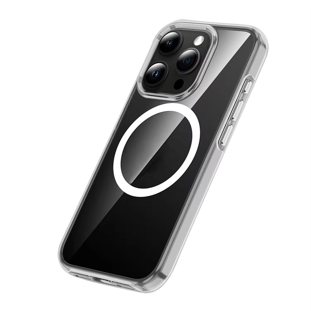 New Magnetic Transparent TPU PC Case for 16 & 15 Pro Max Waterproof Shockproof Official Style with Individual Key