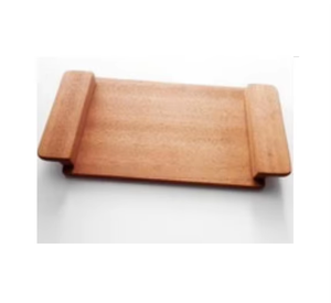 Plateau de service rectangulaire en bois avec poignées ergonomiques pour table à manger et cuisine - Product Image 6