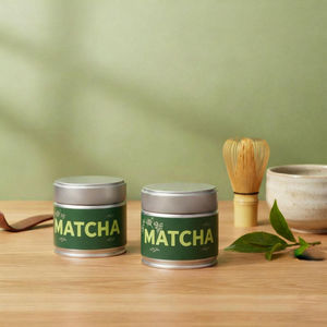 Tinsmaker - Latas Redondas Personalizadas para Matcha al por Mayor, Grado Alimenticio, 30 g, 60x60, Selladas, Vacías, para Café en Polvo, Envase - Product Image 1
