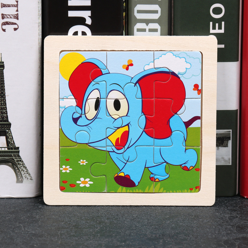 Puzzle elefante di piccole dimensioni 9 pezzi